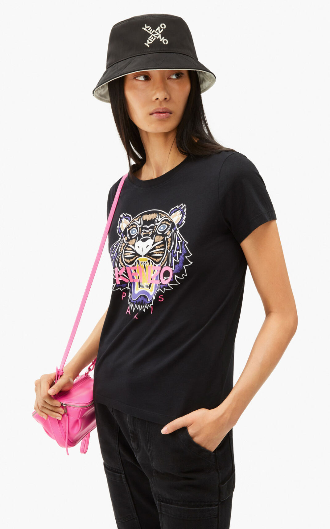 Camisetas Kenzo Tiger Mujer Negras - SKU.1324637